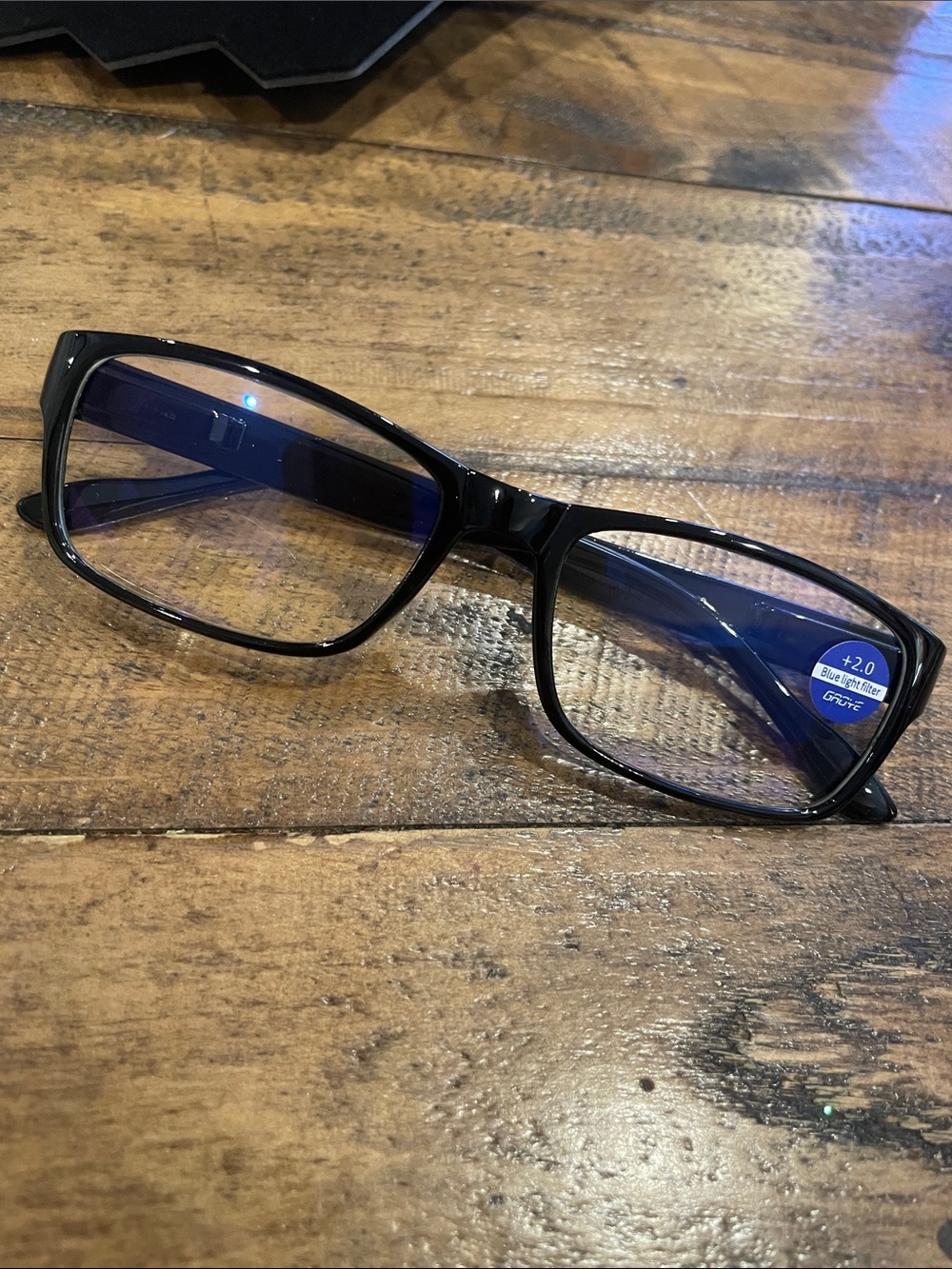 Blue Light Blocking Reading Glasses - Black Frame +2.0 N39